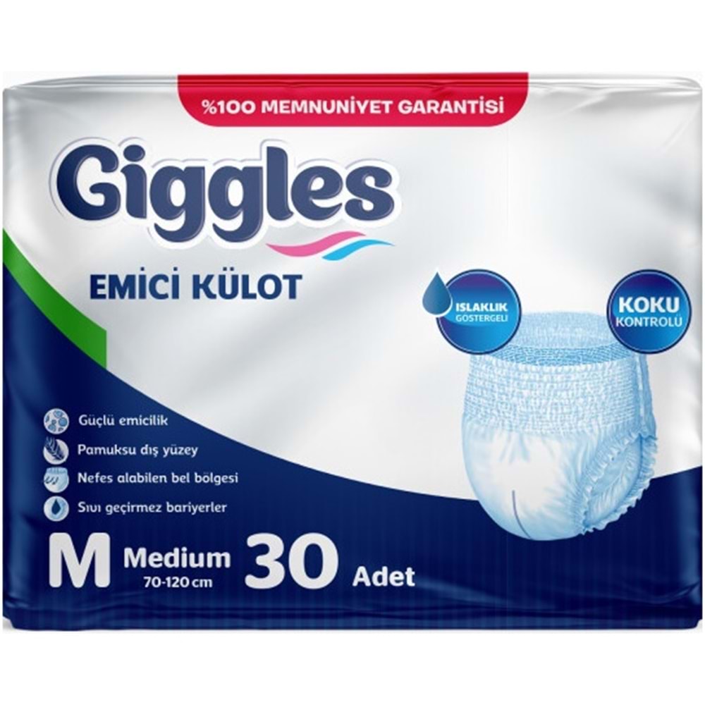Giggles Yetişkin Bezi Emici Külot M-Orta Medium 90 Adet (3PK*30)
