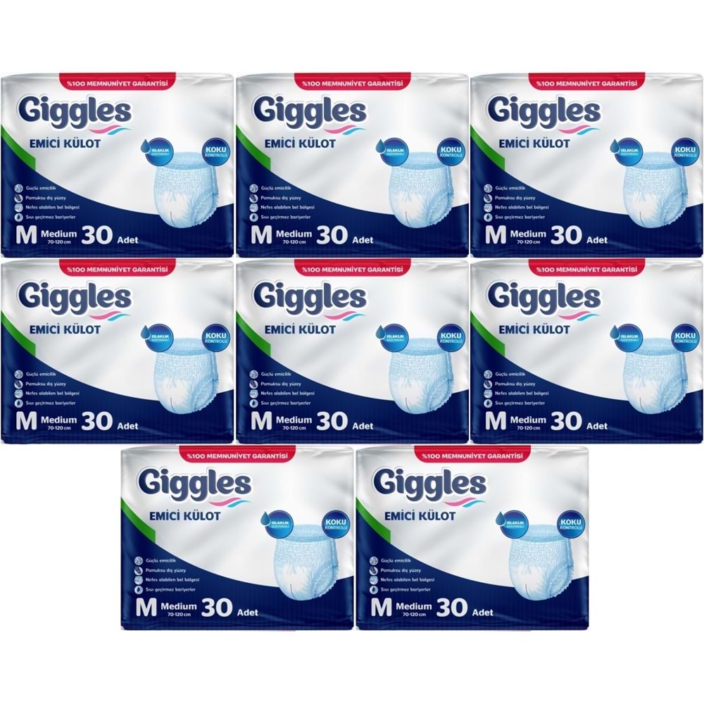 Giggles Yetişkin Bezi Emici Külot M-Orta Medium 240 Adet (8PK*30)