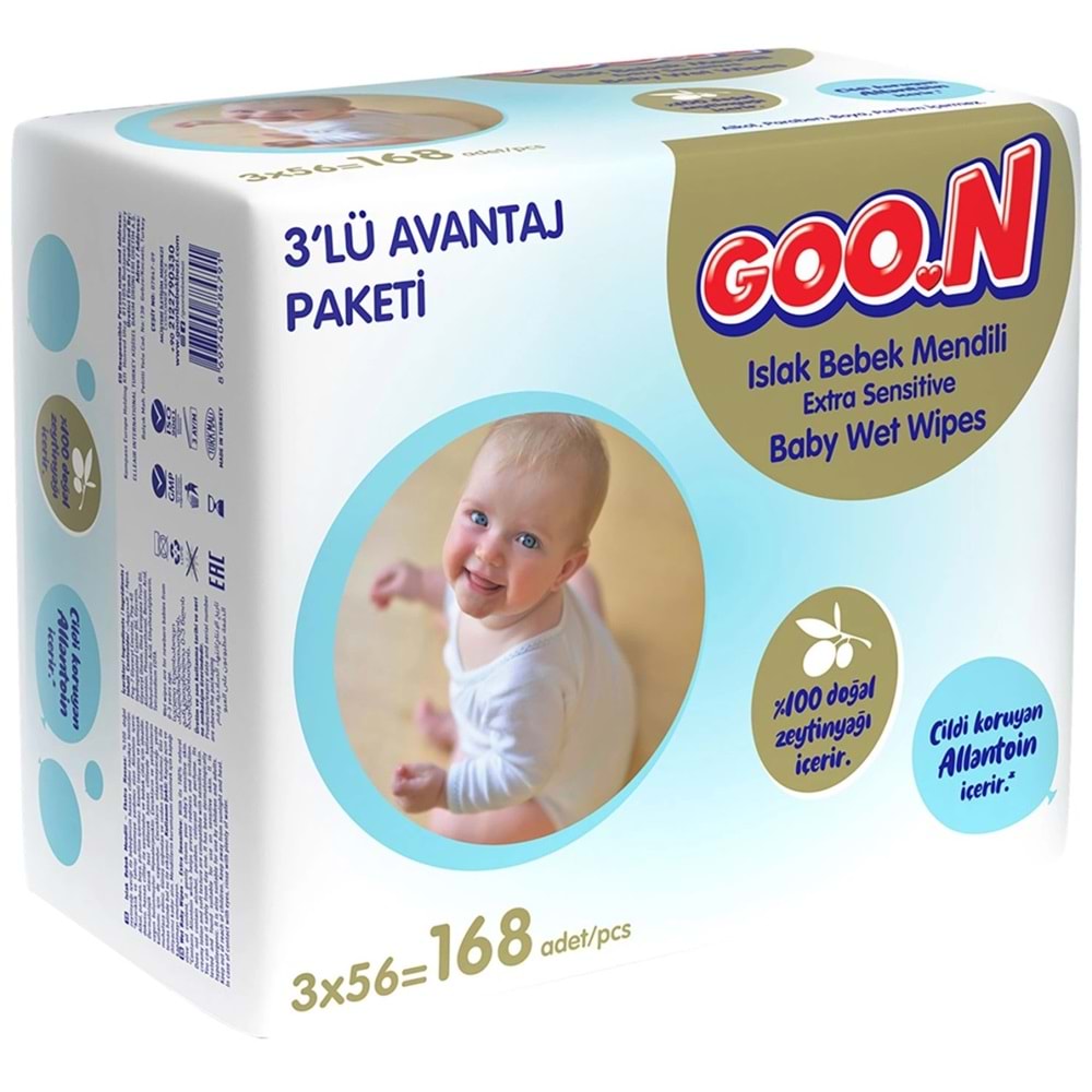 Goon Islak Havlu Mendil 56 Yaprak Sensitive Hassas Cilt 18 Li Set (6PK*3) 1008 Yaprak