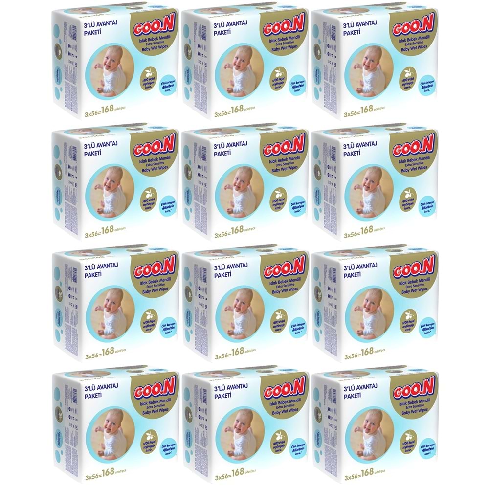 Goon Islak Havlu Mendil 56 Yaprak Sensitive Hassas Cilt 36 Lı Set (12PK*3) 2016 Yaprak