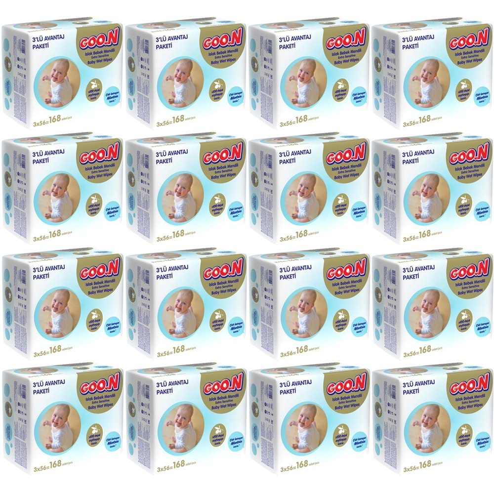 Goon Islak Havlu Mendil 56 Yaprak Sensitive Hassas Cilt 48 Li Set (16PK*3) 2688 Yaprak