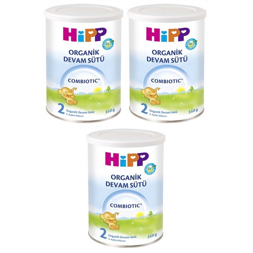 Hipp Organik Combiotic Bebek Sütü 350GR No:2 (3 Lü Set)