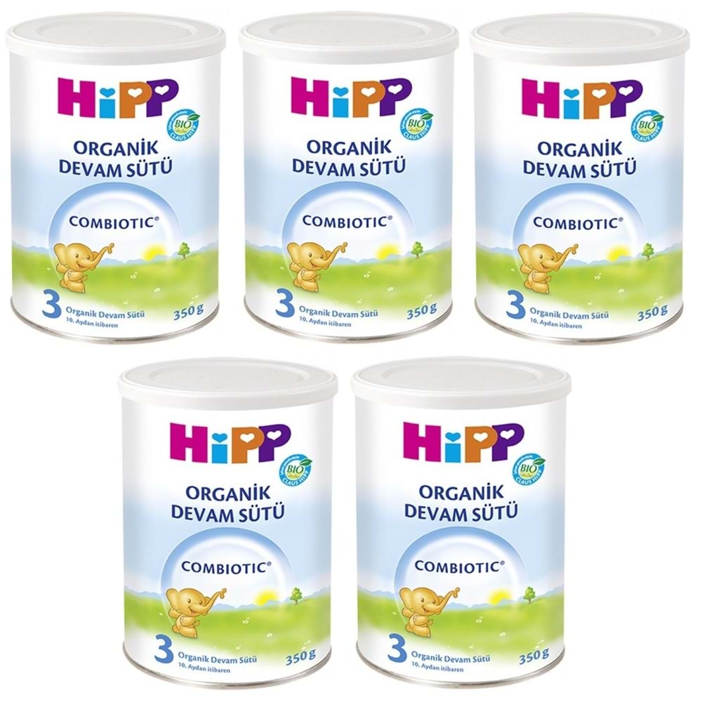 Hipp Organik Combiotic Bebek Sütü 350GR No:3 (5 Li Set)