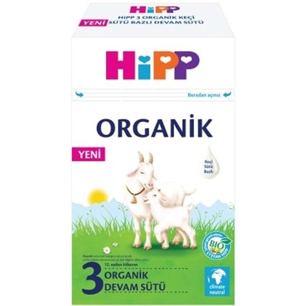 Hipp Organik Keçi Sütü Bazlı Devam Sütü 400GR No:3 (12.Aydan İtibaren) (2 Li Set)