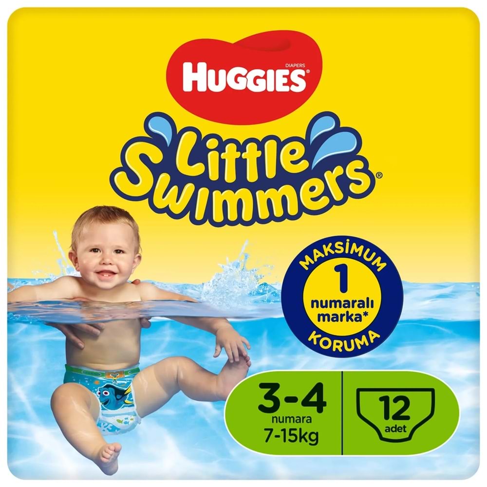 Huggıes Little Swımmers Mayo Bebek Bezi 3-4 Beden 7-15 KG 72 Adet 6Pk*12