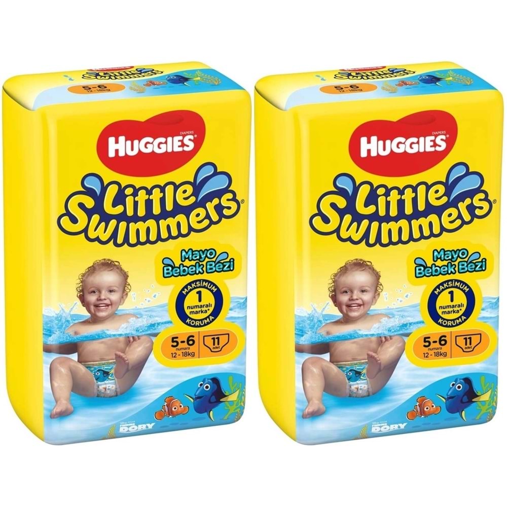 HuGGıes Little Swımmers Mayo Bebek Bezi Beden :5-6 12-18 KG 22 Adet 2PK*11