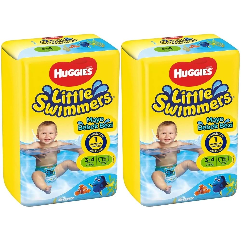 Huggıes Little Swımmers Mayo Bebek Bezi 3-4 Beden 7-15 KG 24 Adet 2PK*12
