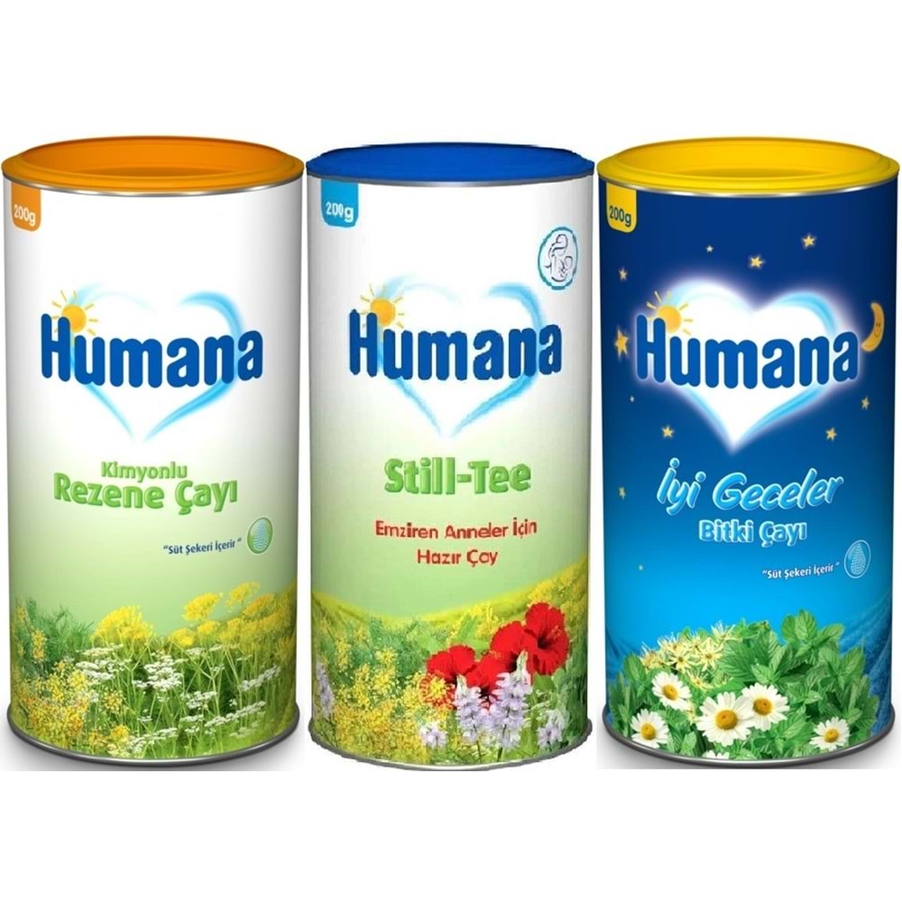 Humana Kimyonlu Rezene - Still Tee Emziren - İyi Geceler Bitki Çayı 200GR (Avantaj Pk Karma 3Lü Set)
