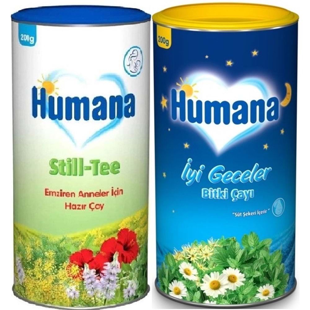 Humana Still Tee Çay 200GR Emziren - İyi Geceler Çayı 200GR (Avantaj Pk Karma 2 Li Set)