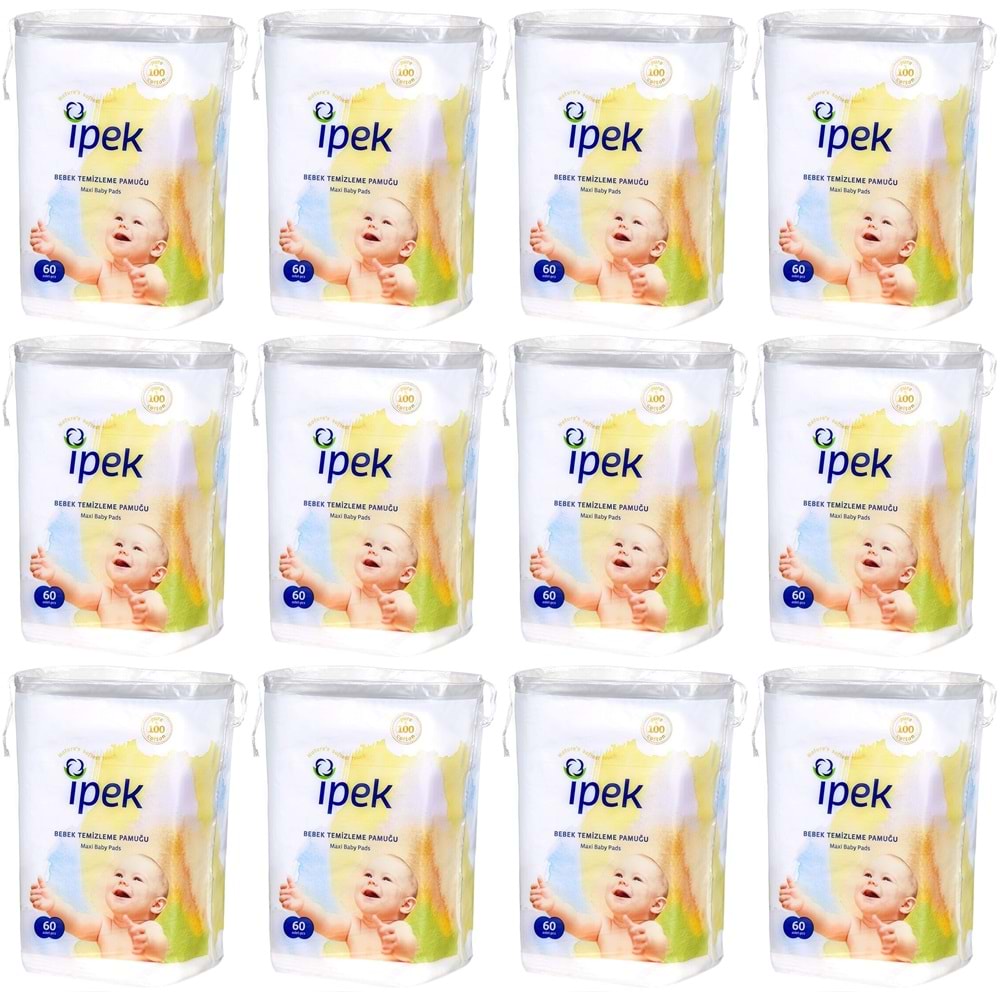 İpek Bebek Temizleme Pamuğu 720 Adet (12Pk*60)