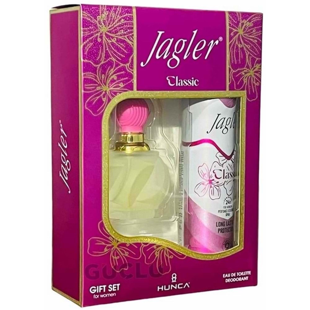 Jagler Parfüm Seti (Karma Set) Kadın 60ML Classic + Deodorant / Erkek 90ML Hero + Deodorant