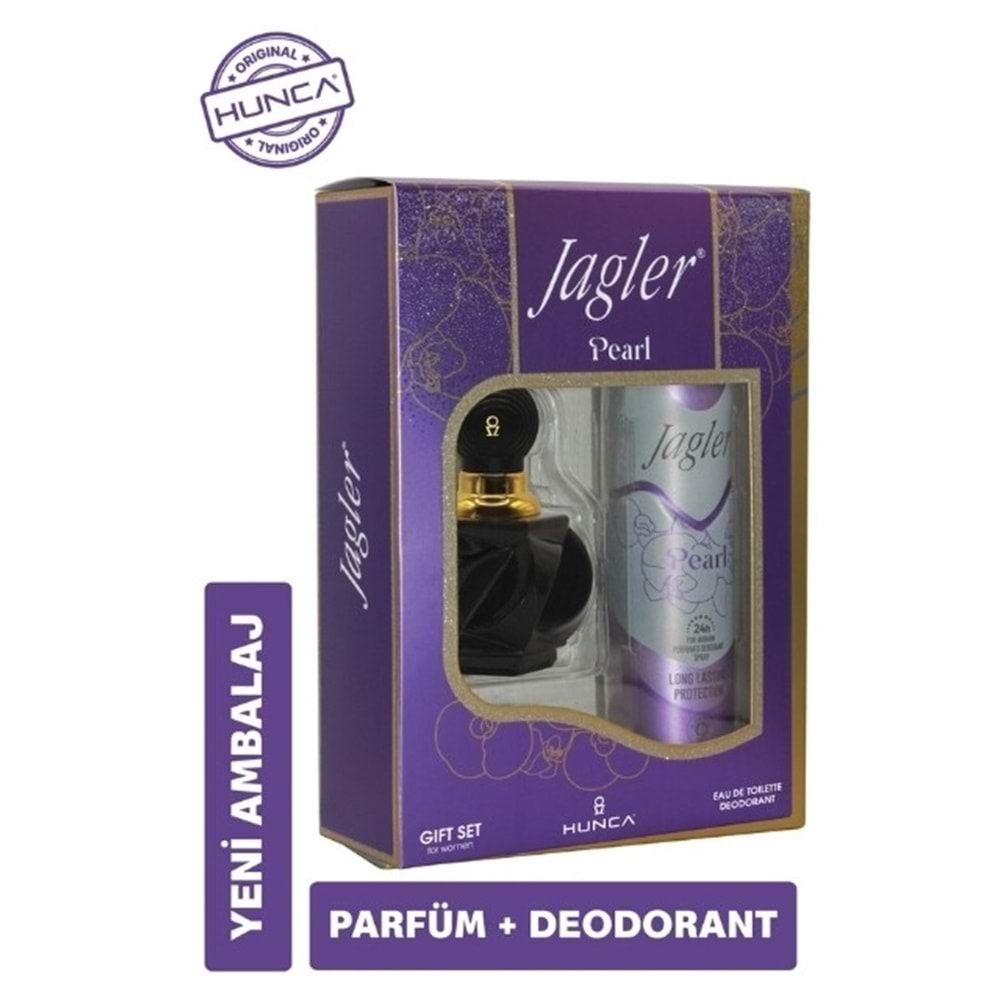 Jagler Parfüm Seti (Karma Set) Kadın 60ML Pearl + Deodorant / Kadın 60ML Classic + Deodorant