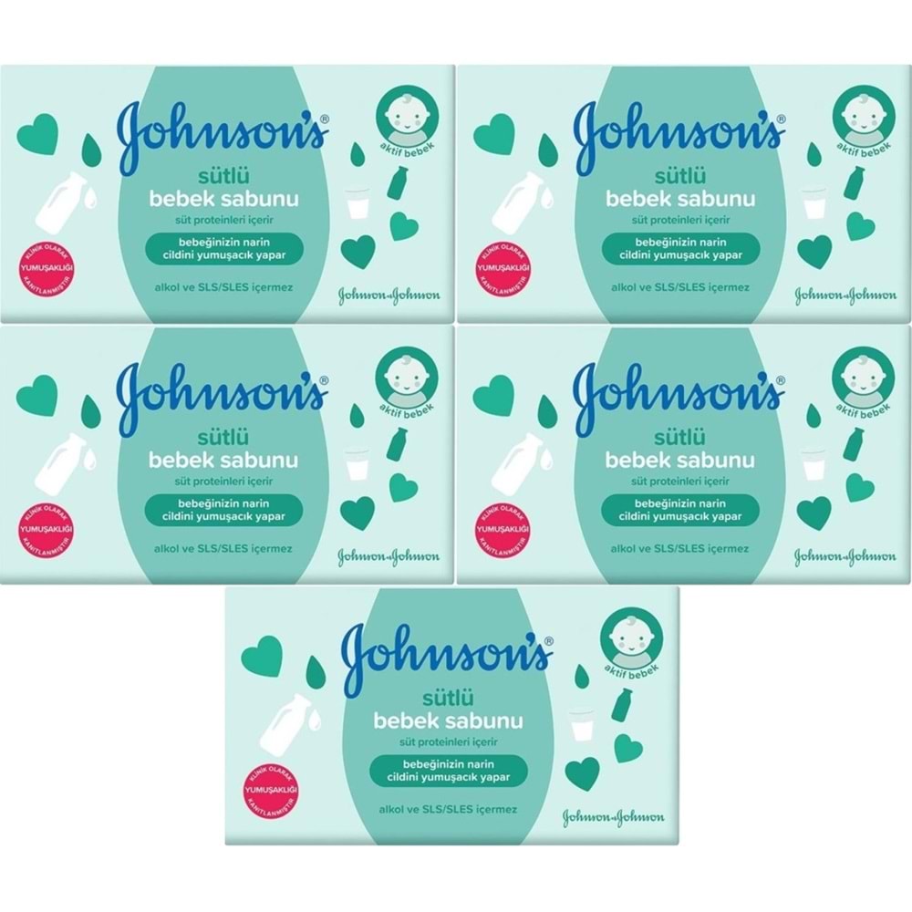Johnsons Baby Bebek Sabunu 90Gr Sütlü (5 Li Set)
