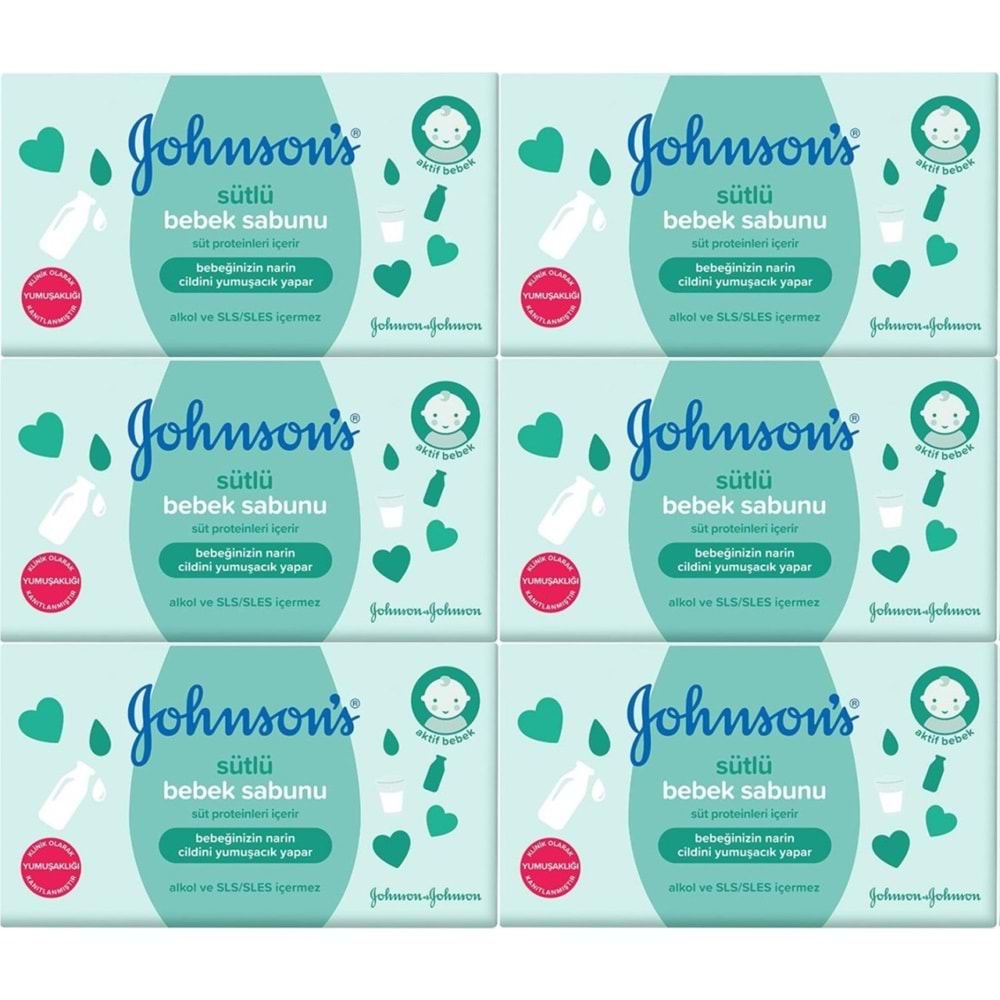 Johnsons Baby Bebek Sabunu 90Gr Sütlü (6 Lı Set)