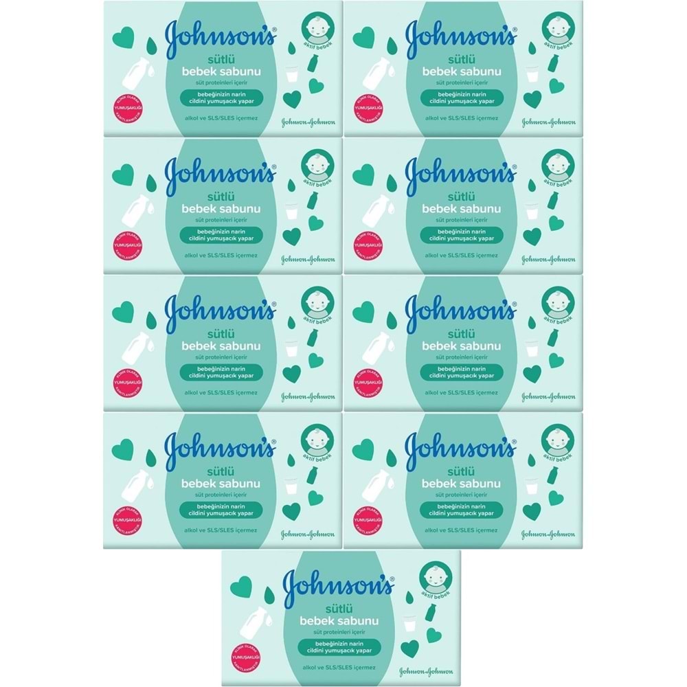 Johnsons Baby Bebek Sabunu 90Gr Sütlü (9 Lu Set)