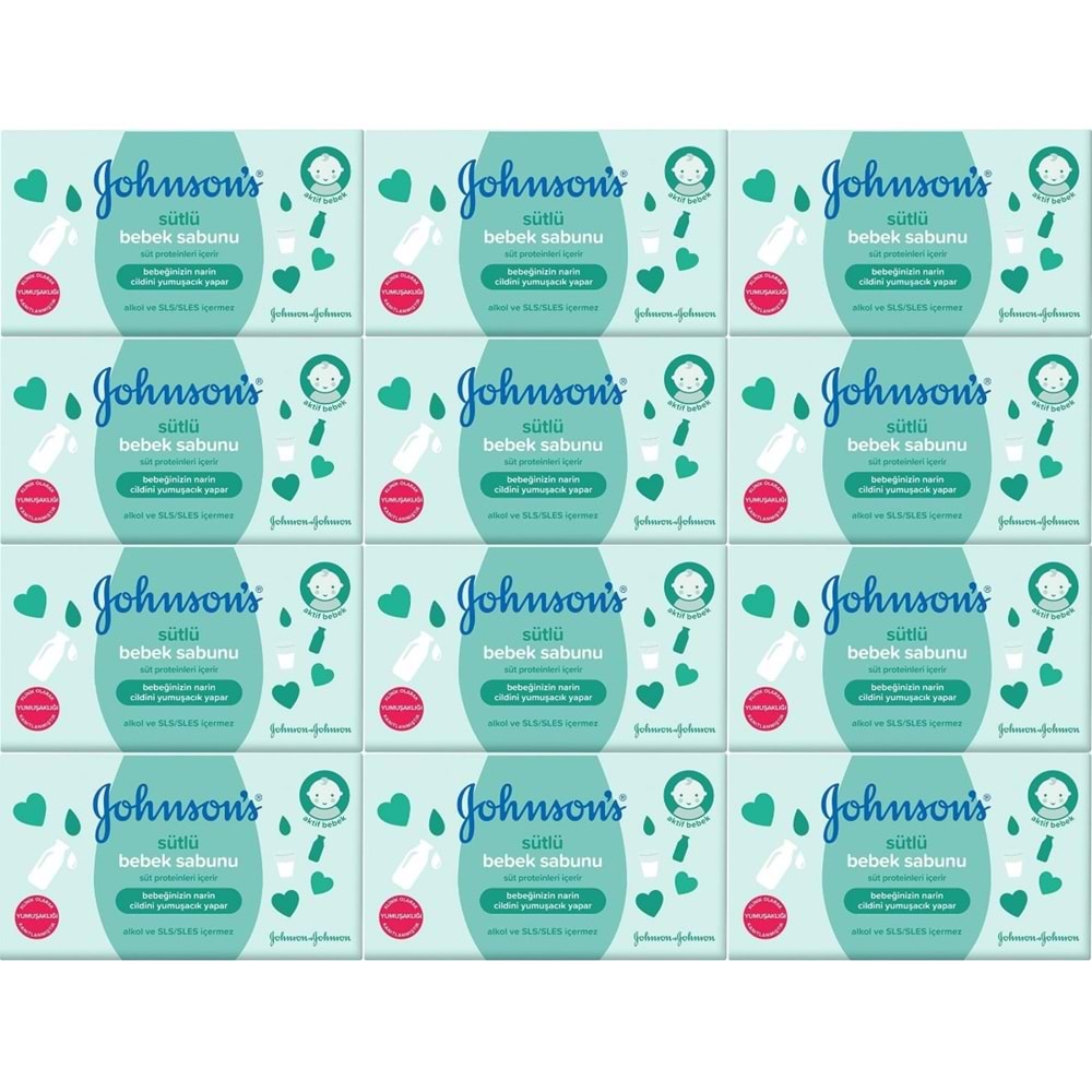 Johnsons Baby Bebek Sabunu 90Gr Sütlü (12 Li Set)