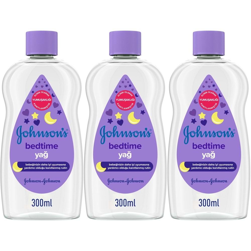 Johnsons Baby Bebek Yağı 300ML Bedtime (Uyku Rutini) (3 Lü Set)