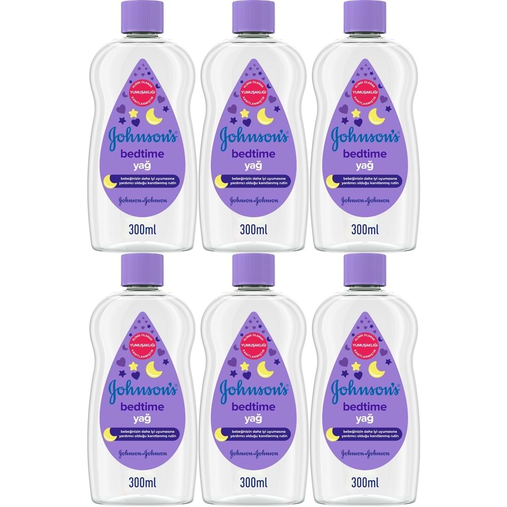 Johnsons Baby Bebek Yağı 300ML Bedtime (Uyku Rutini) (6 Lı Set)