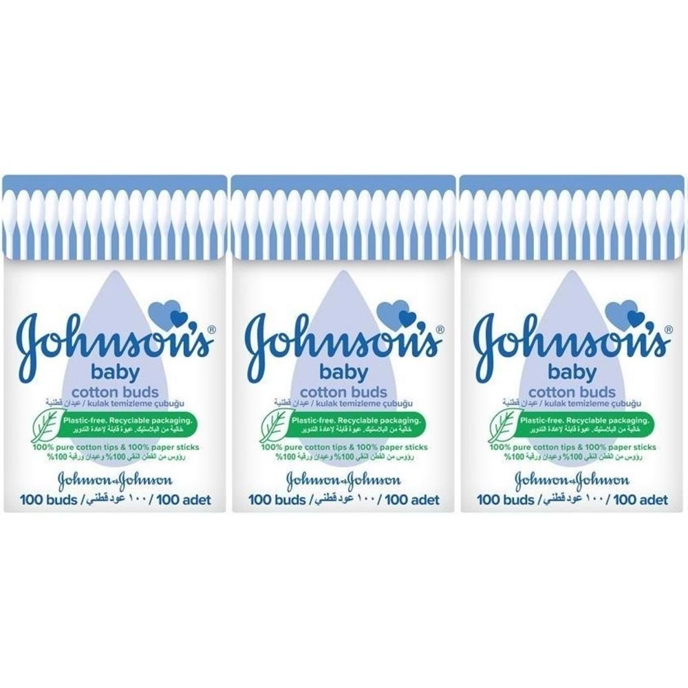 Johnsons Baby Kulak Temizleme Çubuğu 100 Adet (3 Lü Set)