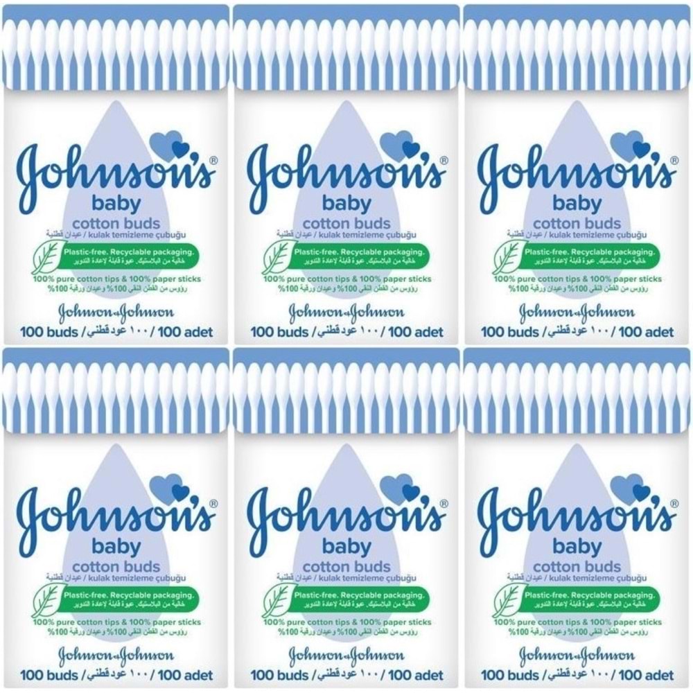 Johnsons Baby Kulak Temizleme Çubuğu 100 Adet (6 Lı Set)