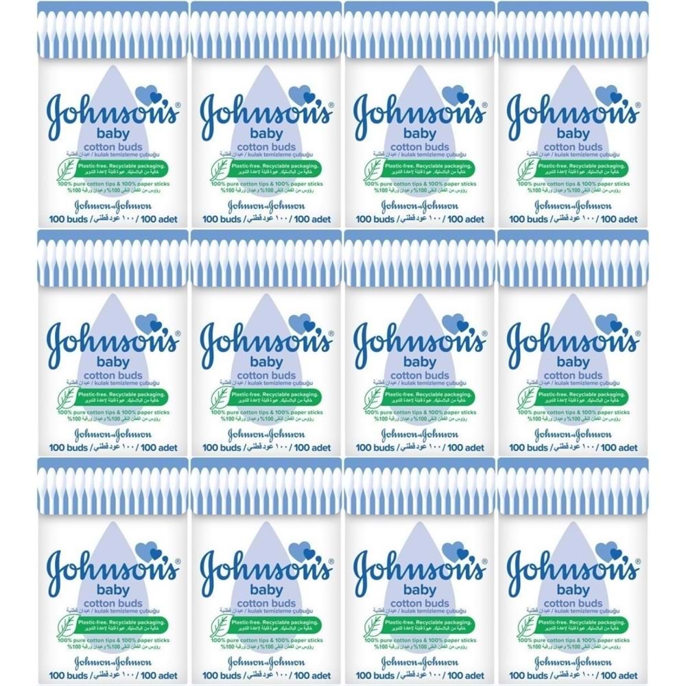 Johnsons Baby Kulak Temizleme Çubuğu 100 Adet (12 Li Set)
