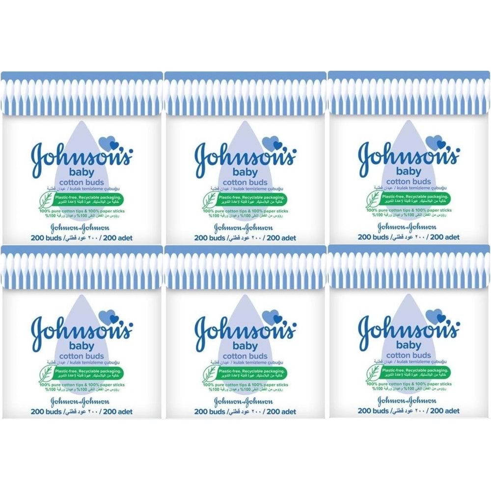 Johnsons Baby Kulak Temizleme Çubuğu 200 Adet (6 Lı Set)