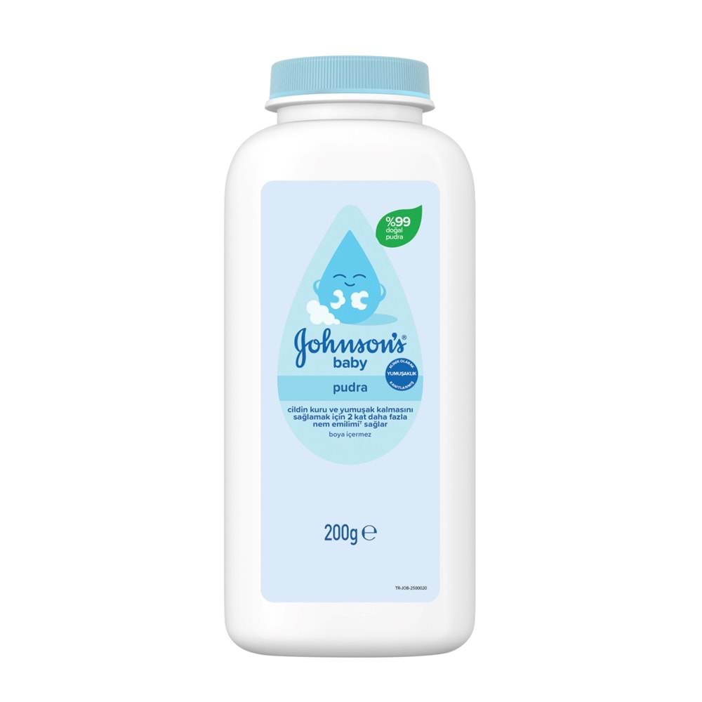 Johnsons Baby Bebek Pudrası 200GR Klasik (%99 Doğal) (12 Li Set)