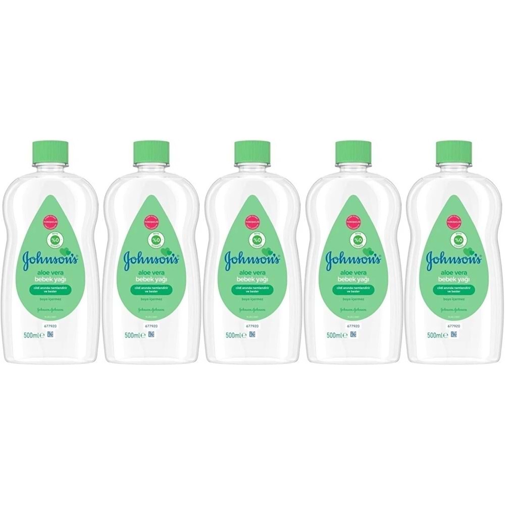 Johnsons Baby Bebek Yağı 500ML Aloe Vera (5 Li Set)