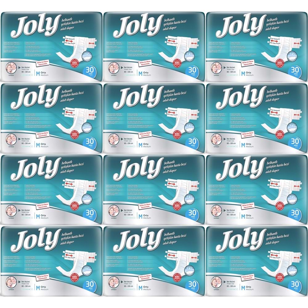 Joly Yetişkin Bezi Bel Bantlı M - Orta - Medium 360 Adet