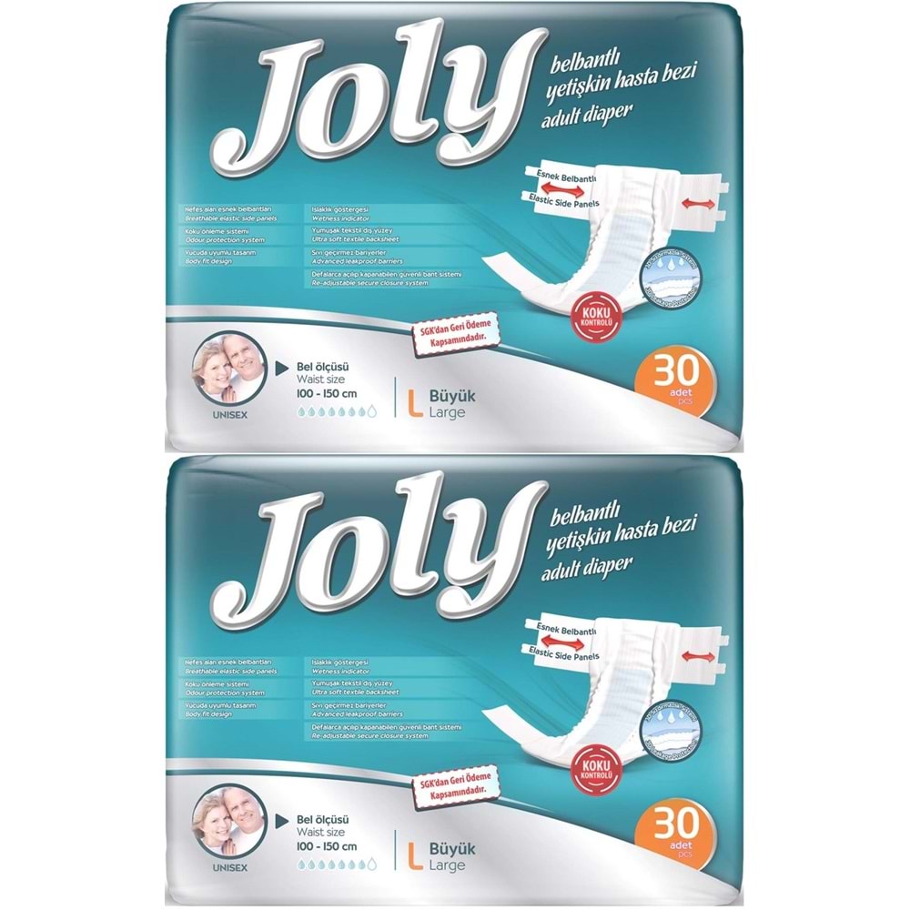 Joly Yetişkin Bezi Bel Bantlı L - Büyük - Large 60 Adet