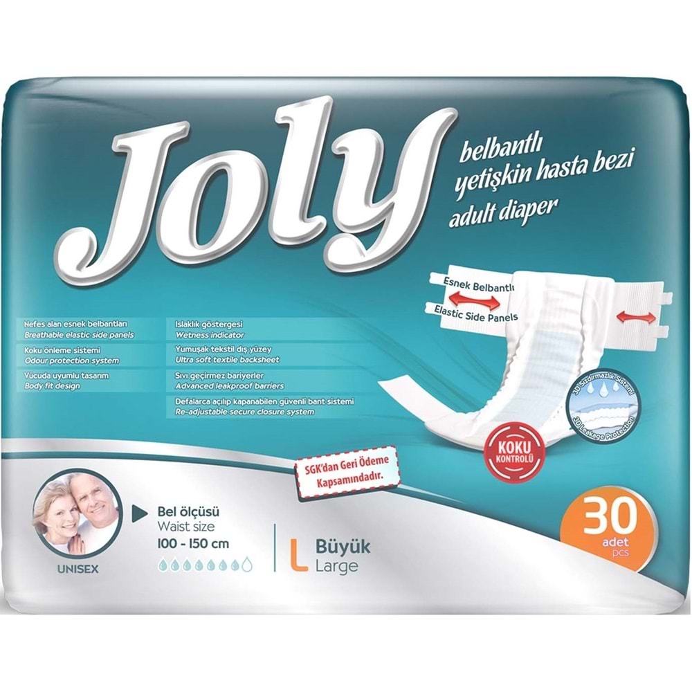 Joly Yetişkin Bezi Bel Bantlı L - Büyük - Large 90 Adet