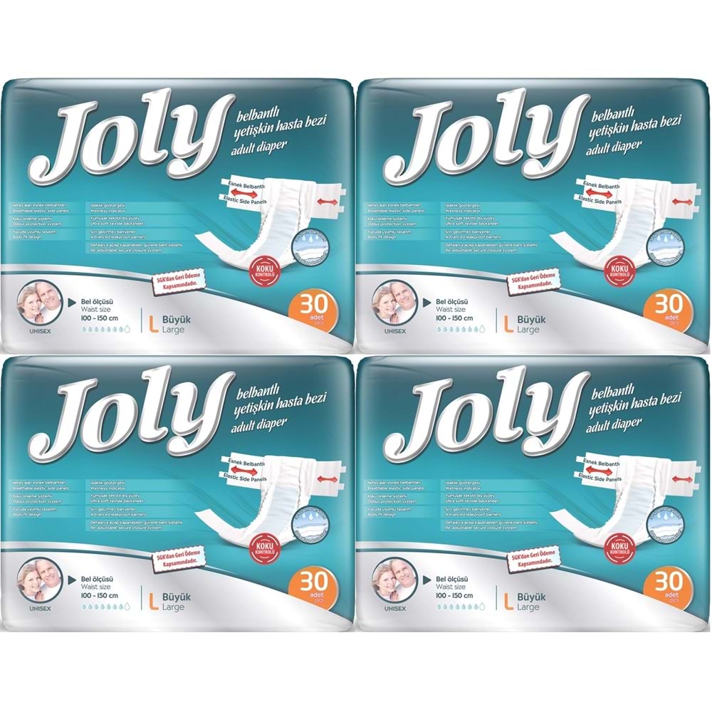 Joly Yetişkin Bezi Bel Bantlı L - Büyük - Large 120 Adet