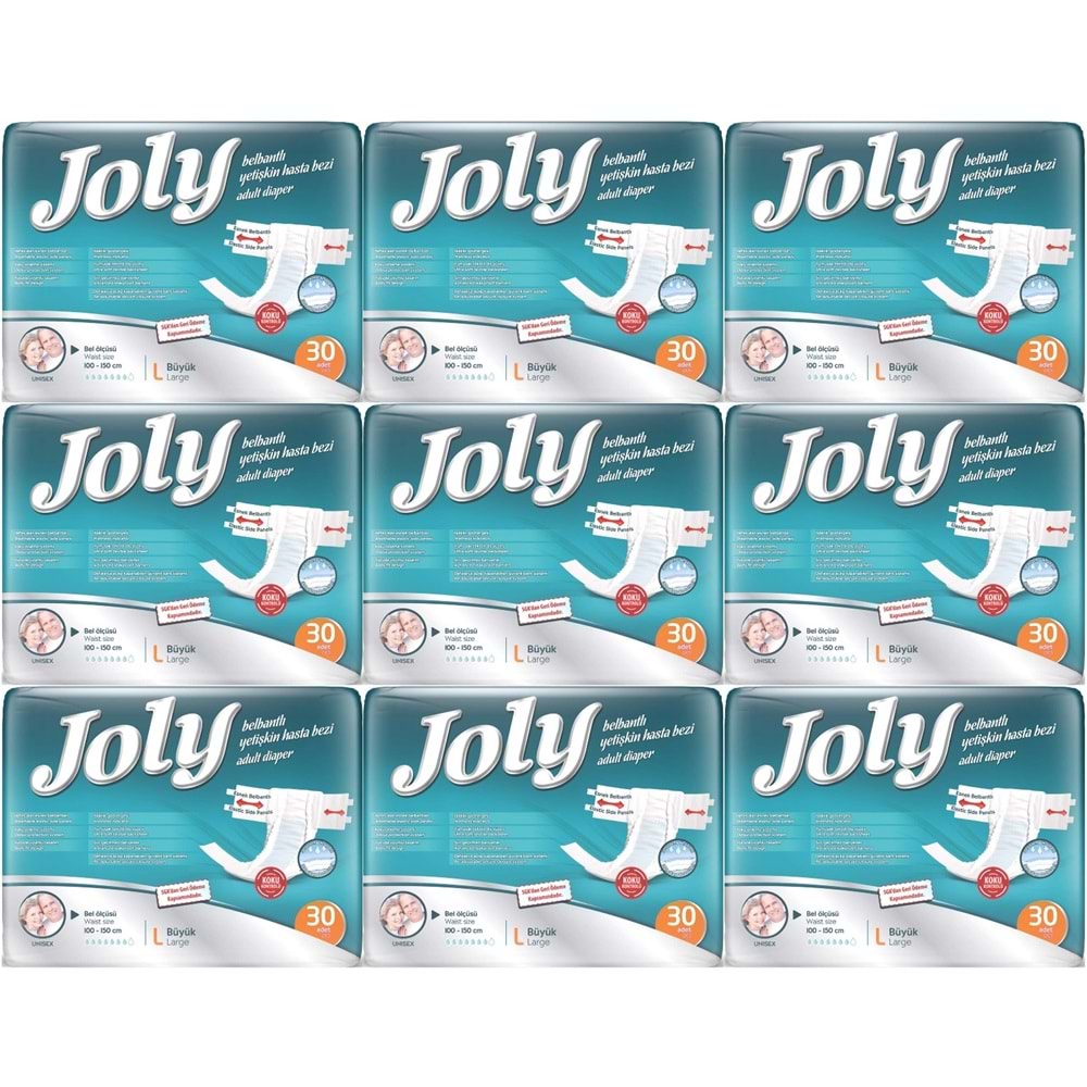 Joly Yetişkin Bezi Bel Bantlı L - Büyük - Large 270 Adet
