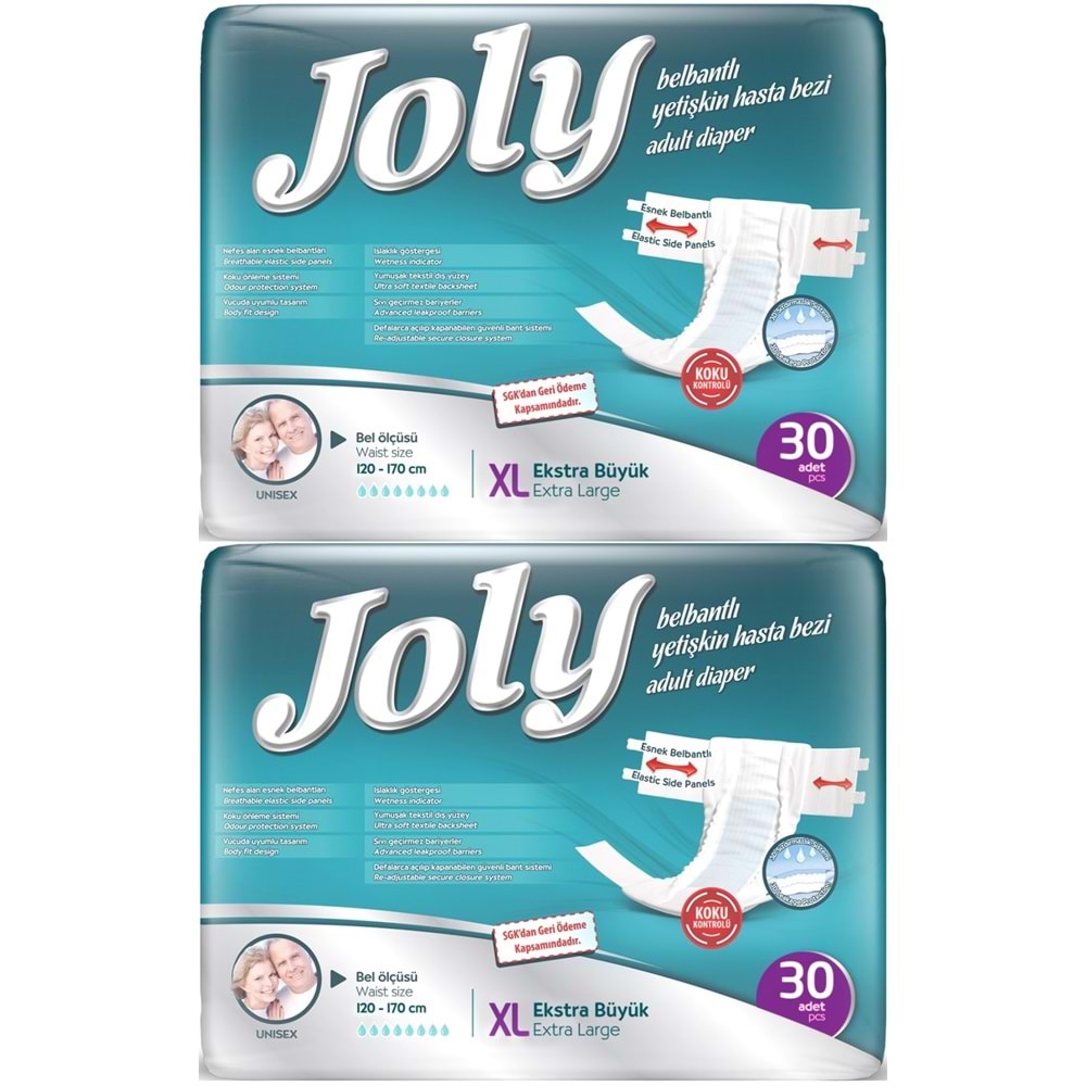 Joly Yetişkin Bezi Bel Bantlı XL - Ekstra Large - Extra Large 60 Adet