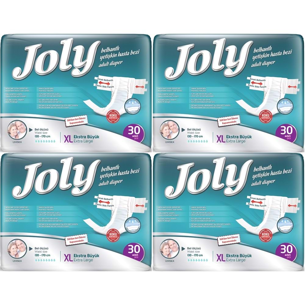 Joly Yetişkin Bezi Bel Bantlı XL - Ekstra Large - Extra Large 120 Adet