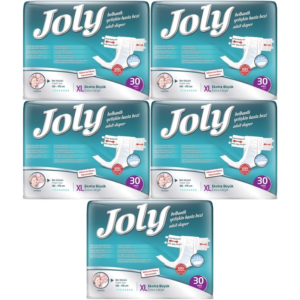 Joly Yetişkin Bezi Bel Bantlı XL - Ekstra Large - Extra Large 150 Adet