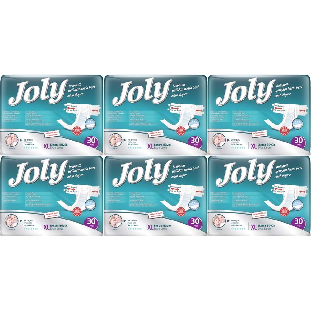 Joly Yetişkin Bezi Bel Bantlı XL - Ekstra Large - Extra Large 180 Adet
