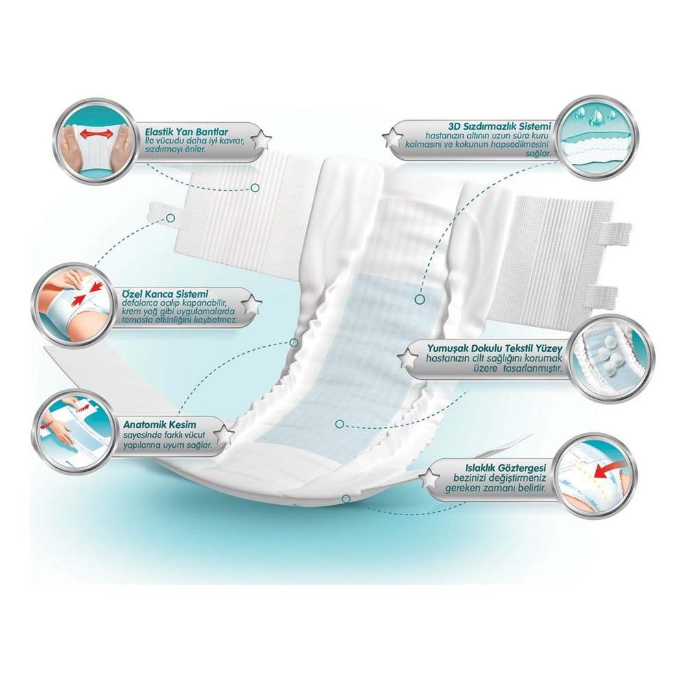 Joly Yetişkin Bezi Bel Bantlı XL - Ekstra Large - Extra Large 180 Adet