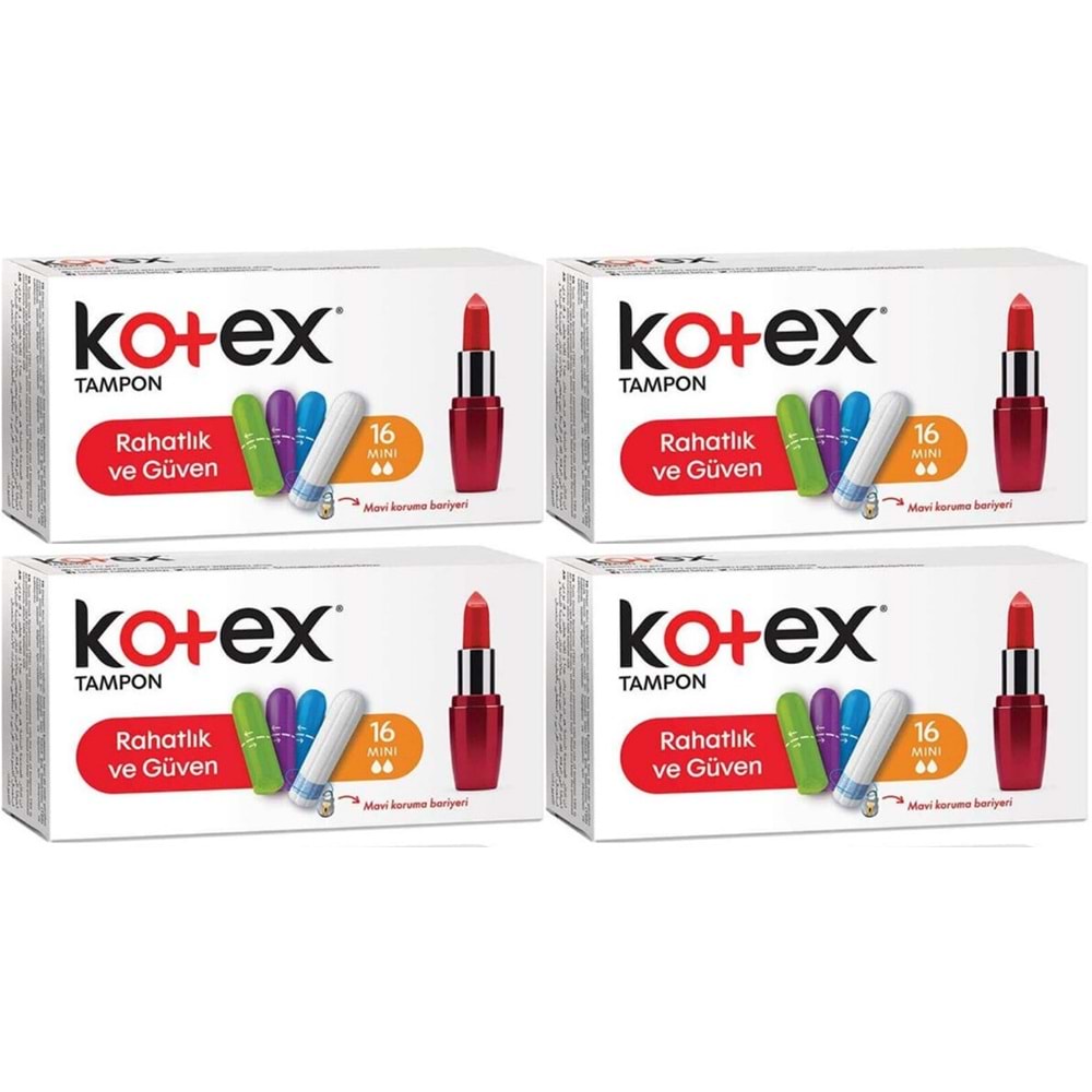 Kotex Tampon Mini 64 Lü Set (4PK*16)