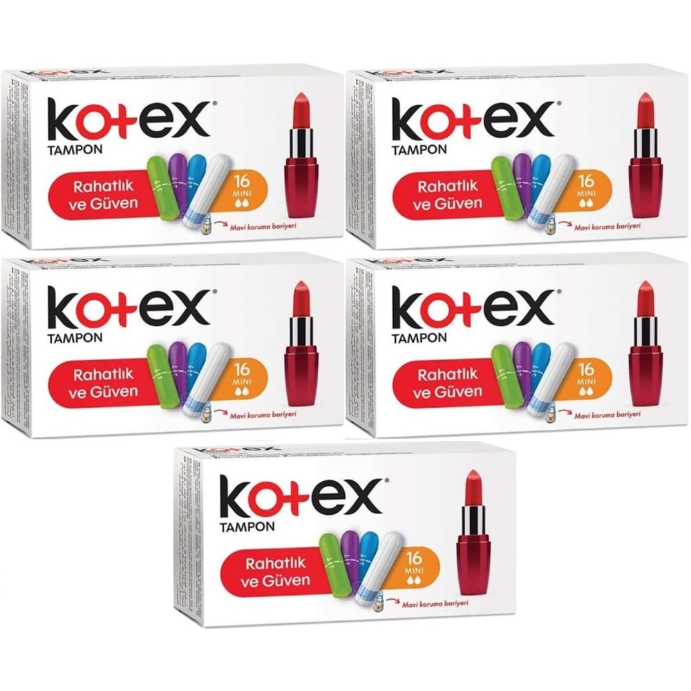 Kotex Tampon Mini 80 Li Set (5PK*16)