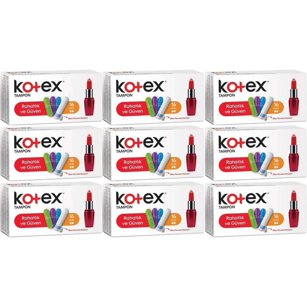 Kotex Tampon Mini 144 Lü Set (9PK*16)