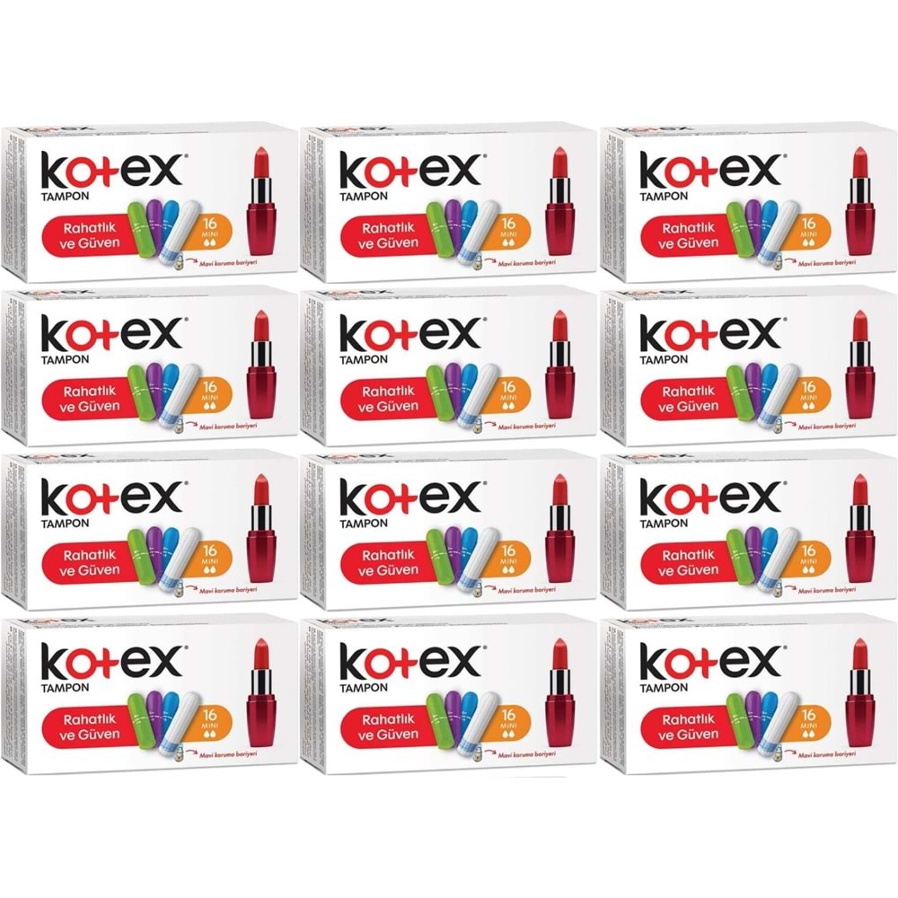 Kotex Tampon Mini 192 Li Set (12PK*16)