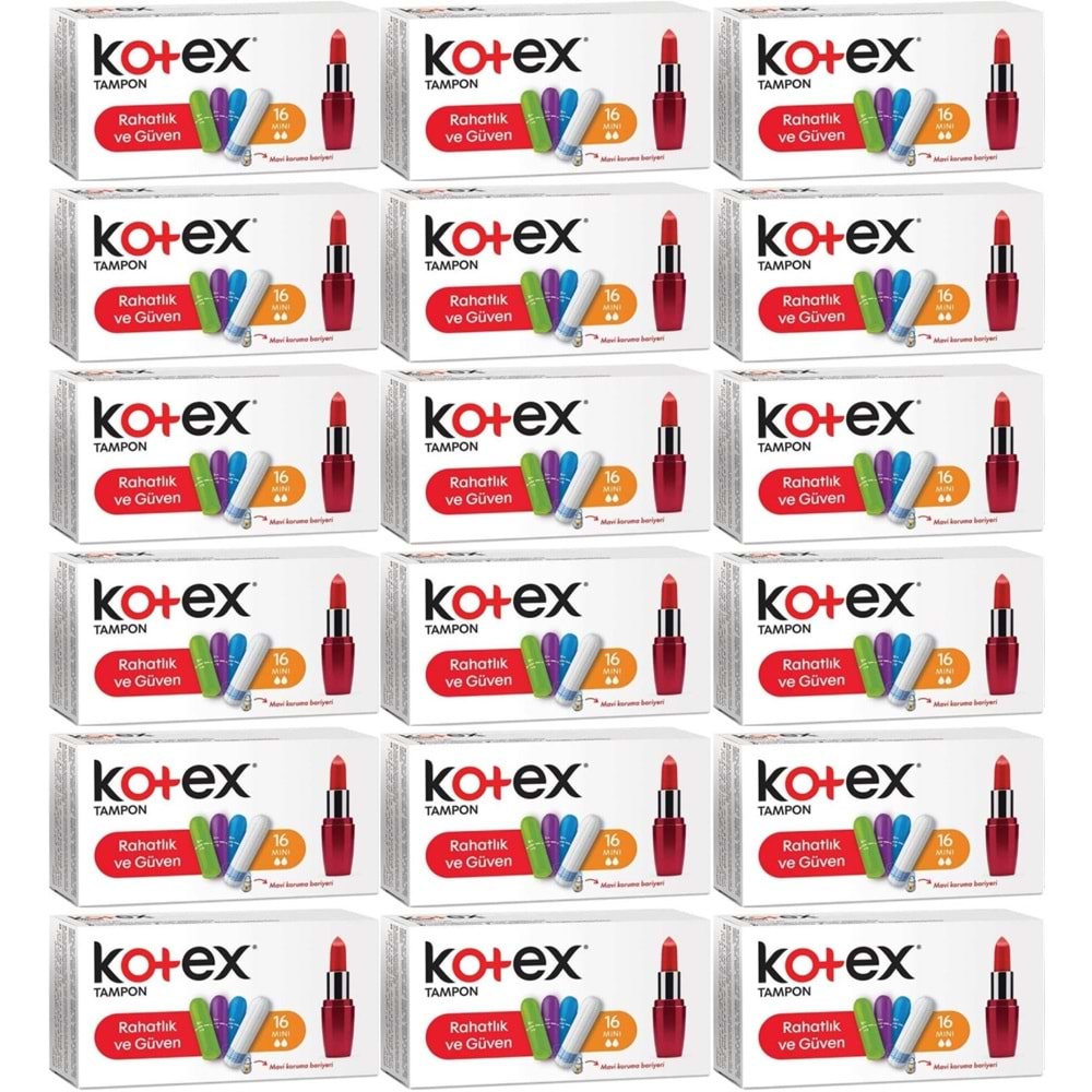Kotex Tampon Mini 288 Li Set (18PK*16)