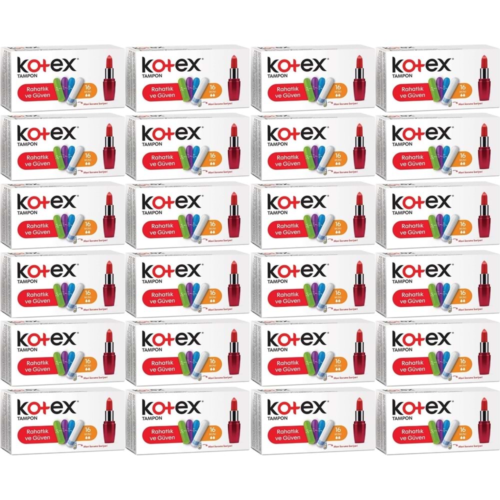 Kotex Tampon Mini 384 Lü Set (24PK*16)
