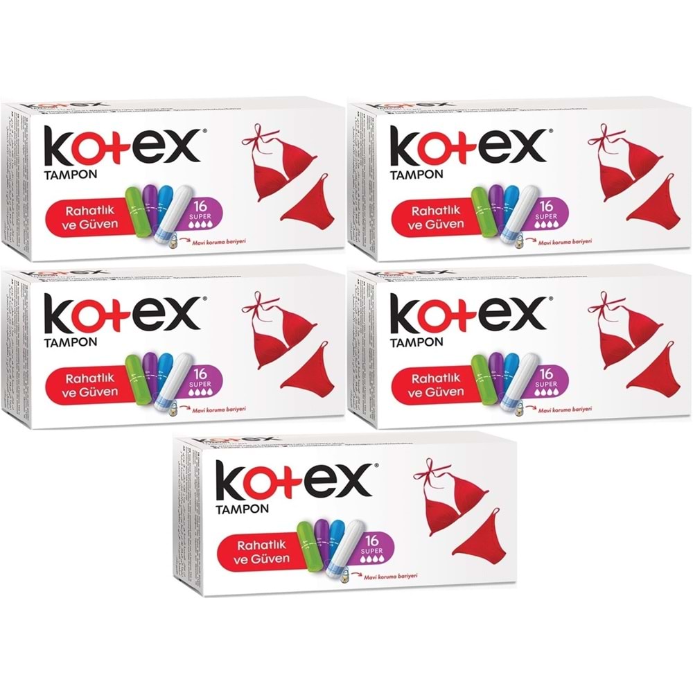 Kotex Tampon Süper 80 Li Set (5PK*16)