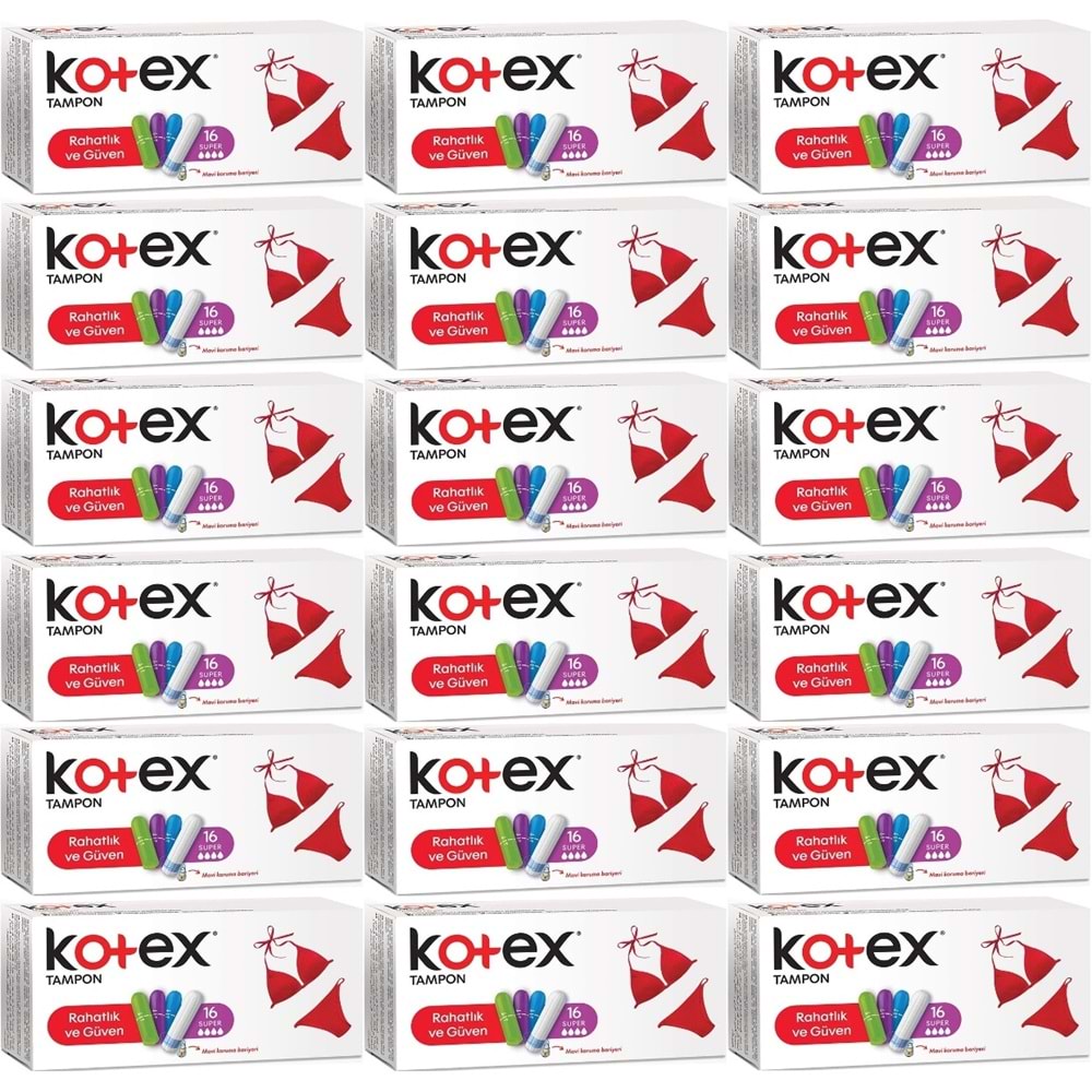 Kotex Tampon Süper 288 Li Set (18PK*16)