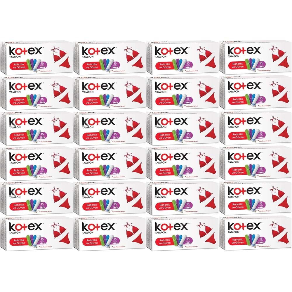 Kotex Tampon Süper 384 Lü Set (24PK*16)