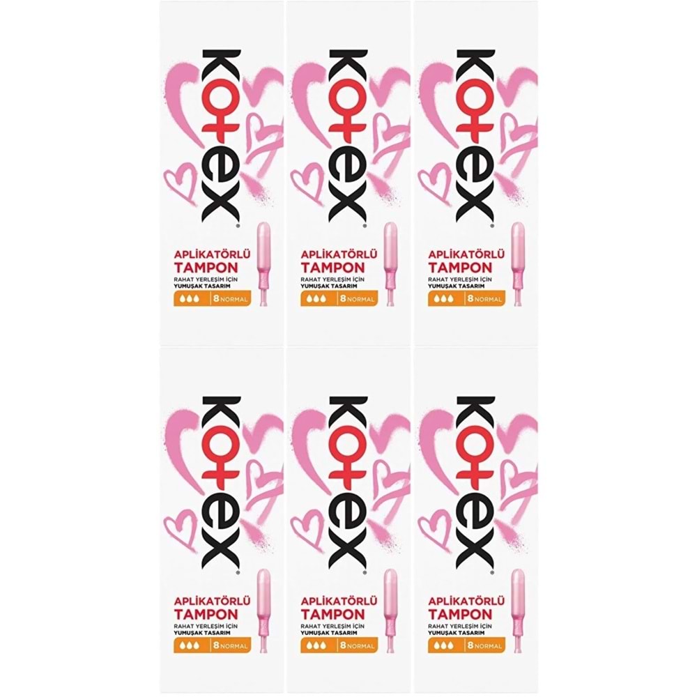 Kotex Aplikatörlü Tampon Normal 48 Li Set (6PK*8)