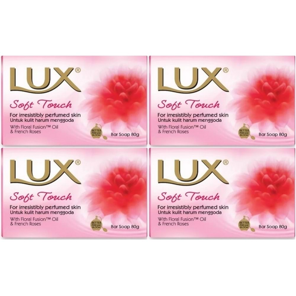 Lux Sabun 80GR Soft Touch (Yumuşak Dokunuş) (4 Lü Set)