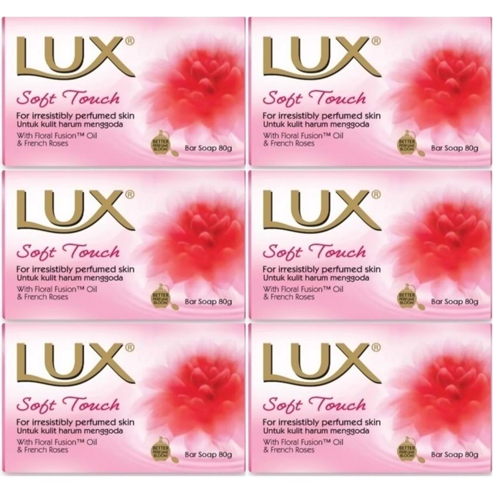 Lux Sabun 80GR Soft Touch (Yumuşak Dokunuş) (6 Lı Set)